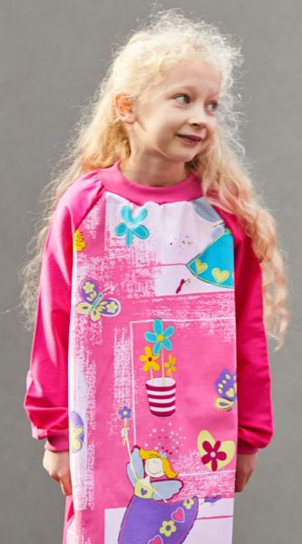 Young Girl wearing Funky Fairy Art Smock